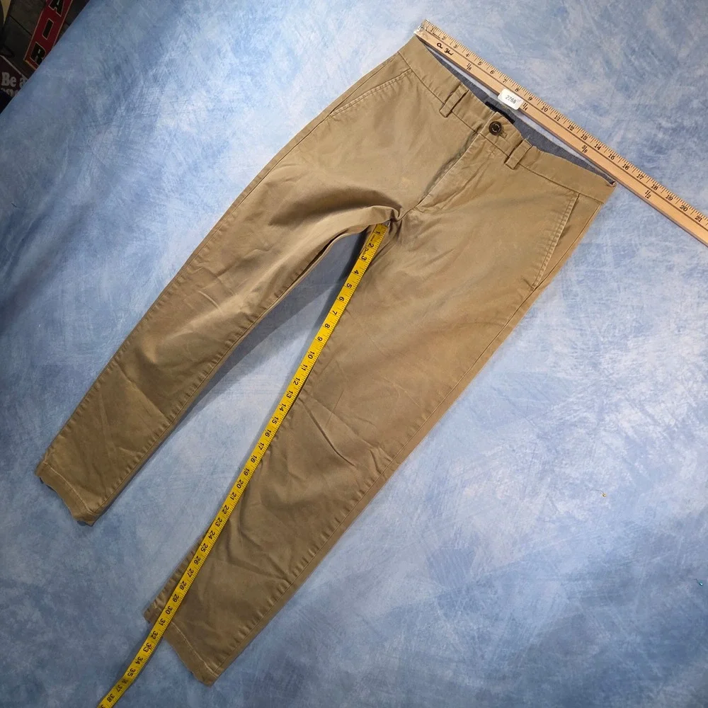 Banana Republic Fulton Skinny Chino Mens‎ 32x34 Khaki Tan Stretch Cotton Pants